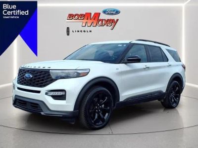 2024 Ford Explorer ST-Line in Star White Metallic Tri-Coat Az — front three-quarter view