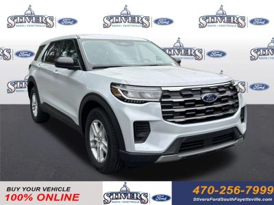 2026 Ford Explorer Active in White — front three-quarter view
