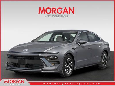 2026 Hyundai SONATA HYBRID Blue in Portofino Gray — front three-quarter view