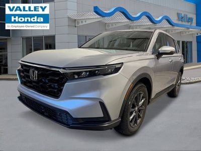 2026 Honda CR-V EX-L in Solar Silver Metallic — front three-quarter view