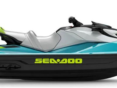 2026 Sea-Doo GTI SE 130-Teal Blue/ Manta Green — front three-quarter view