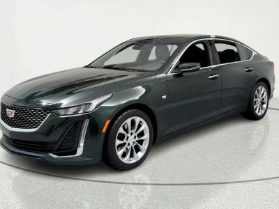 2021 Cadillac CT5 Premium Luxury in Evergreen Metallic — front three-quarter view