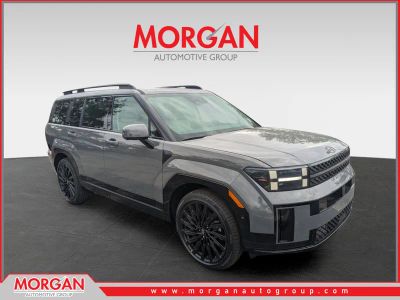 2026 Hyundai SANTA FE Calligraphy in Hampton Gray — front three-quarter view