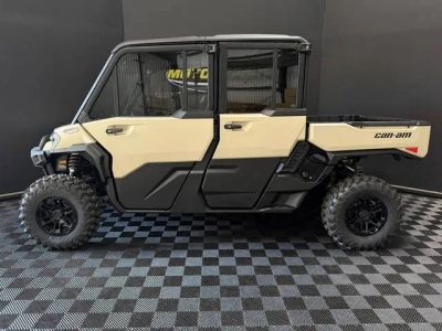 2026 Can-Am® Defender MAX Limited HD11 Desert Tan &amp; Carbon Black — front three-quarter view