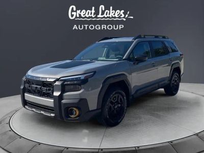 2026 Subaru OUTBACK Wilderness in River Rock Pearl — front three-quarter view