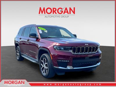 2025 Jeep Grand Cherokee L Limited in Red — front three-quarter view