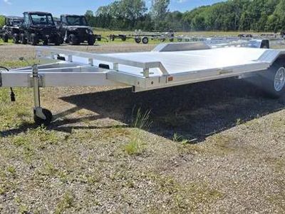 2027 Aluma 8x18Ft Aluminum Car/UTV Hauler For Sale. — front three-quarter view