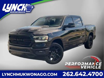 2024 RAM 1500 Laramie GT in Diamond Black Crystal Pearlcoat — front three-quarter view