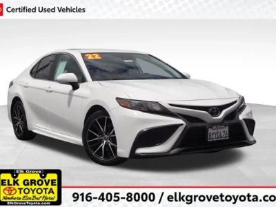 2022 Toyota Camry SE in White — front three-quarter view