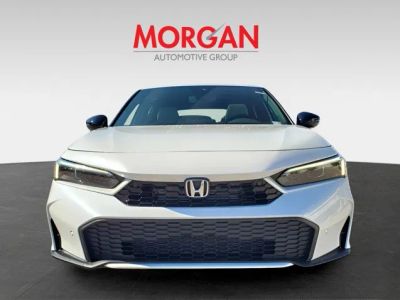 2026 Honda Civic Hatchback Hybrid — rear three-quarter view