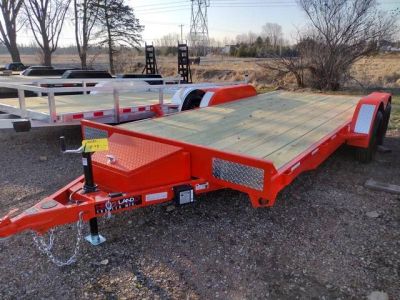 2026 Heartland 18' Car Hauler, Tool Box, Double Axle Brake — front three-quarter view