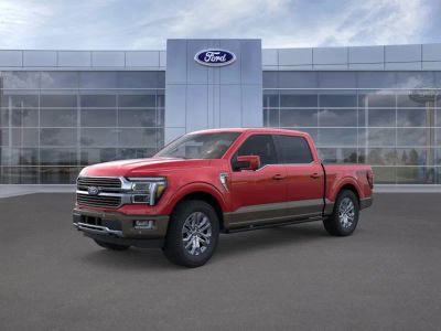 2026 Ford F-150 in Ruby Red Tinted — front three-quarter view