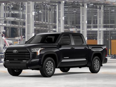 2026 Toyota Tundra SR5 in Midnight Black Metallic — front three-quarter view
