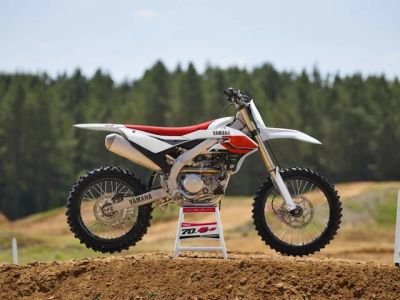 2026 Yamaha YZ450F 70th Anniversary Edition — front three-quarter view