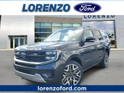 2026 Ford Expedition Platinum in Dark Matter Gray Metallic — front three-quarter view