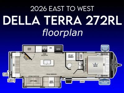 2026 Forest River East — rear three-quarter view
