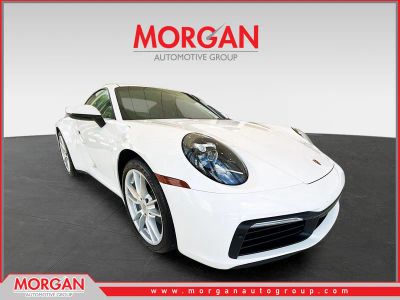 2021 Porsche 911 Carrera in White — front three-quarter view