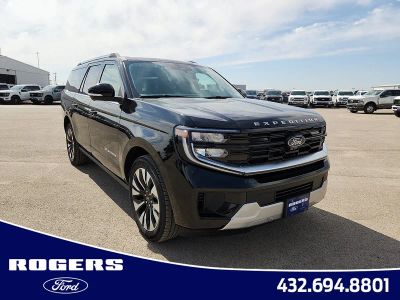 2026 Ford Expedition Max Platinum in Agate Black Metallic — front three-quarter view