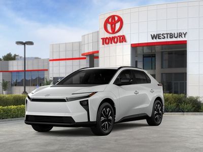 2026 Toyota bZ XLE in Wind Chill Pearl — front three-quarter view