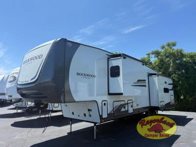 2026 Forest River RV Rockwood Signature — rear three-quarter view