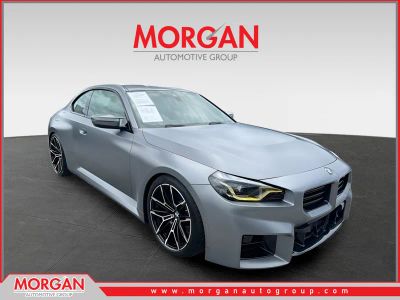 2024 BMW M2 Base in Frozen Pure Gray Metallic — front three-quarter view