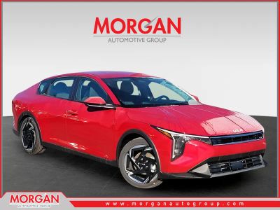 2025 Kia K4 EX in Red — front three-quarter view