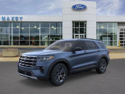 2026 Ford Explorer Active in Vapor Blue Metallic — front three-quarter view