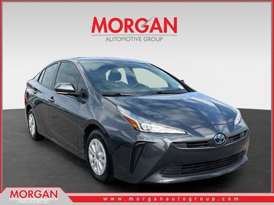 2022 Toyota Prius L Eco in Magnetic Gray Metallic — front three-quarter view