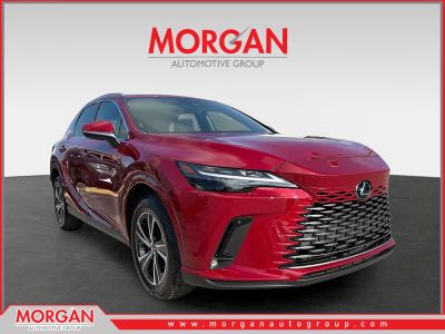 2023 Lexus RX 350 Premium in Matador Red Mica — front three-quarter view