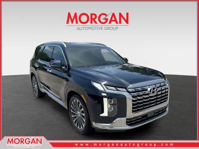 2023 Hyundai Palisade Calligraphy in Moonlight Cloud — front three-quarter view