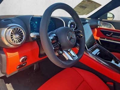 2026 Mercedes-Benz AMG SL 55 AMG &reg; SL 55 Roadster in MANUFAKTUR Silicon Gray — front three-quarter view