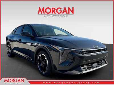 2025 Kia K4 EX in Interstellar Gray — front three-quarter view