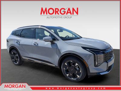 2026 Kia Sportage SX-Prestige in Wolf Gray — front three-quarter view