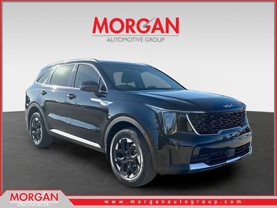 2026 Kia Sorento S in Ebony Black — front three-quarter view