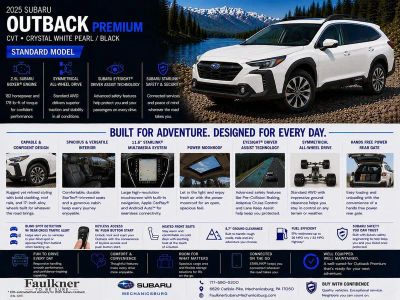 2025 Subaru Outback — rear three-quarter view