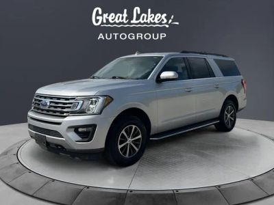 2018 Ford Expedition Max XLT in Ingot Silver — front three-quarter view
