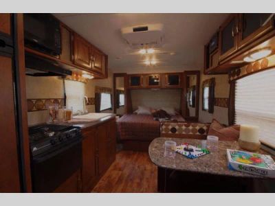 2017 Keystone RV Passport Elite — rear three-quarter view