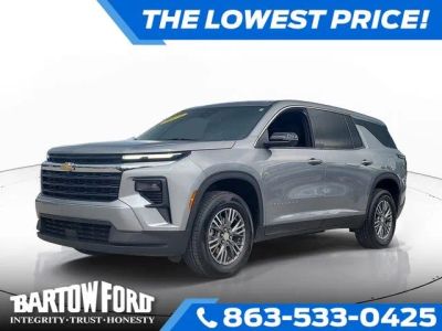 2024 Chevrolet Traverse LS in Sterling Gray Metallic — front three-quarter view
