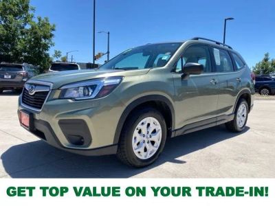 2020 Subaru Forester Base in Jasper Green Metallic — front three-quarter view