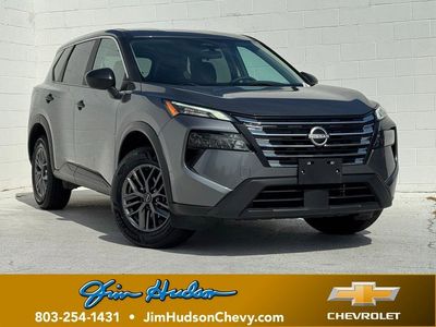 2024 Nissan Rogue S in Gray — front three-quarter view