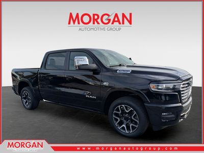 2026 Ram 1500 Laramie in Black — front three-quarter view