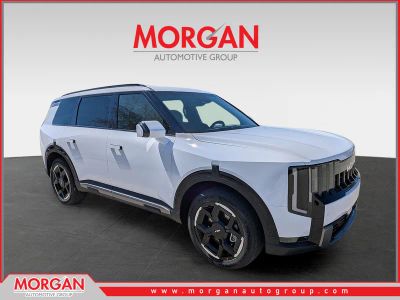 2027 Kia Telluride EX in Glacial White Pearl — front three-quarter view