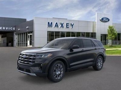 2026 Ford Explorer Active in Agate Black Metallic — front three-quarter view