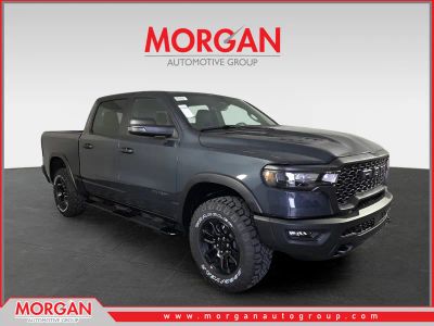 2026 Ram 1500 Rebel in Blue — front three-quarter view