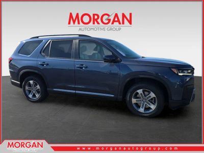 2026 Honda Pilot EX-L in Gray — front three-quarter view