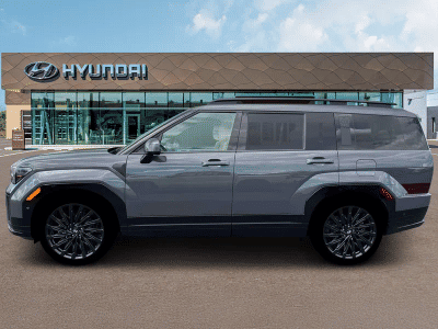 2026 Hyundai Santa Fe — rear three-quarter view
