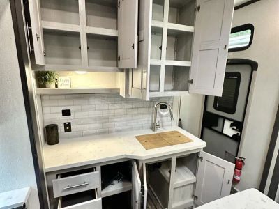 2021 Keystone Rv Fuzion M373 — rear three-quarter view