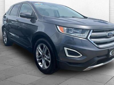 2017 Ford Edge Titanium in Magnetic Metallic — front three-quarter view