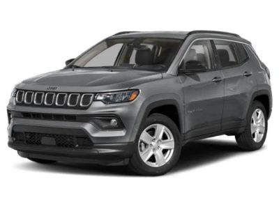 2022 Jeep Compass Latitude in Laser Blue Pearlcoat — front three-quarter view