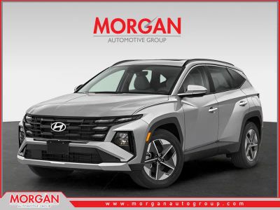 2026 Hyundai TUCSON SEL Premium in Shimmering Silver — front three-quarter view